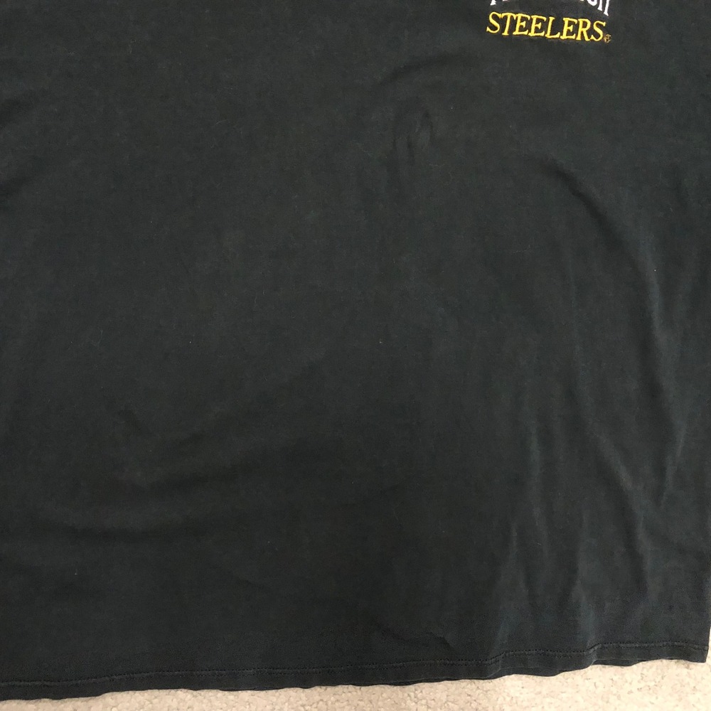 Vintage Pittsburgh Steelers T Shirt The Game Mens XXL Black Made‎ in USA NFL Tee - Picture 3 of 6
